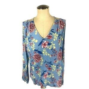 Miss Me Off Shoulder Cold Shoulder Floral Blouse Size M